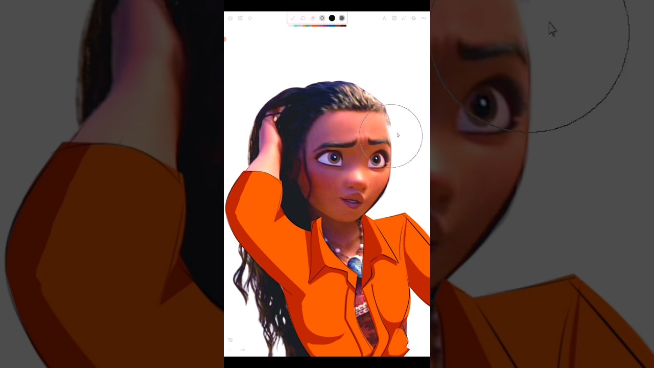 Moana transformation (Asmr) #moana #asmr #disney #shorts #fanart