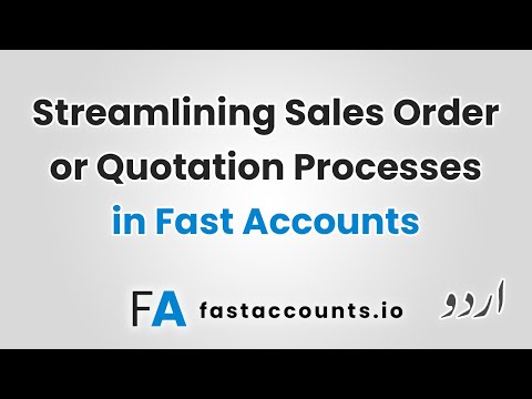 Streamlining Sales Order or Quotation Processes – Urdu