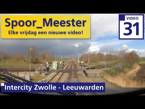 (4K) Cabview ICMm NS | Rij mee met de INTERCITY van Zwolle naar Leeuwarden(door weer en wind) (31)