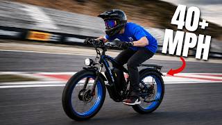 EBYCCO V7 Pro dual motor e-bike on the road during speed test