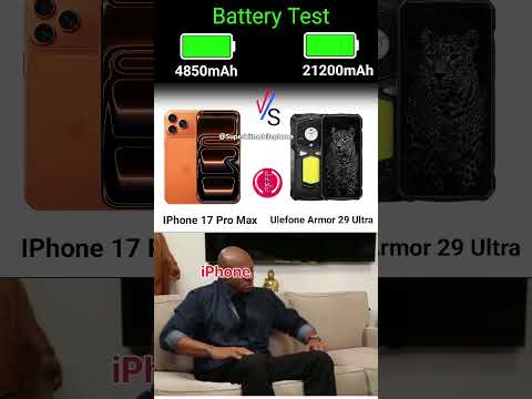 Ulefone Armor 29 Ultra Vs IPhone  17 Pro Max Battery 🔋🔥 Comparison