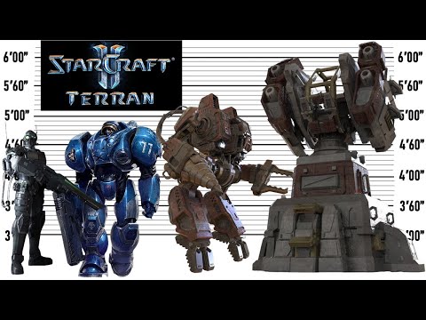 StarCraft 2 Terran Units Size Comparison! The Biggest Characters StarCraft 2 Terran Units!