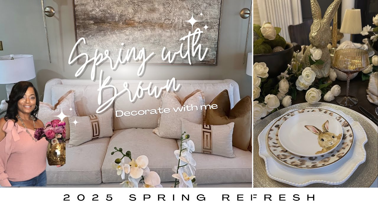 Who said Brown was just for Fall! Decorate with me!