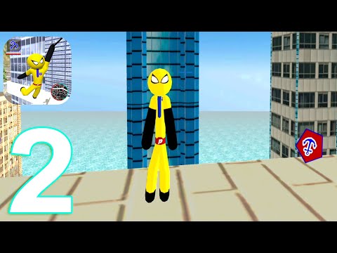 US Police Spider Stickman Rope Hero Gameplay Walkthrough Part 2 (IOS/Android)