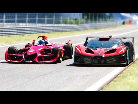 Bugatti Bolide vs Ferrari F1 2025 Concept at Monza