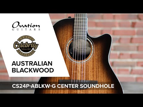 FEATURES (ENG): Ovation Celebrity Exotic Selection Australian 🐨 Blackwood CS24P Mid Cutaway