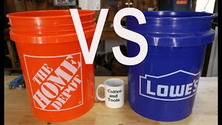 Difference between Home Depot and Lowes buckets  Coffee and Tools episode 188