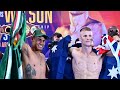 EMANUEL NAVARRETE VS LIAM WILSON FULL WEIGH IN AND FACE OFF
