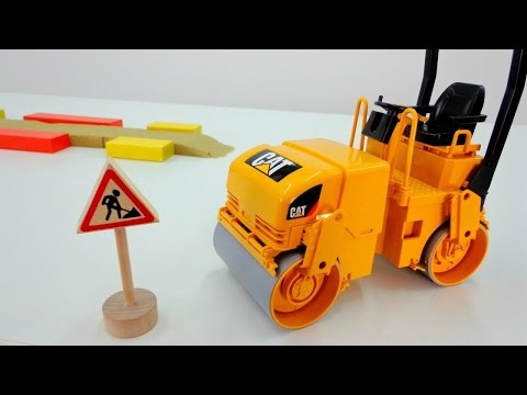Wir packen Spielzeug aus - Die Straßenwalze - Auf der Baustelle