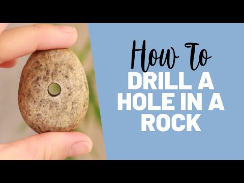 How to Drill a Hole in a Rock or Stone for Crafts and Jewelry Making Easy Tutorial DIY