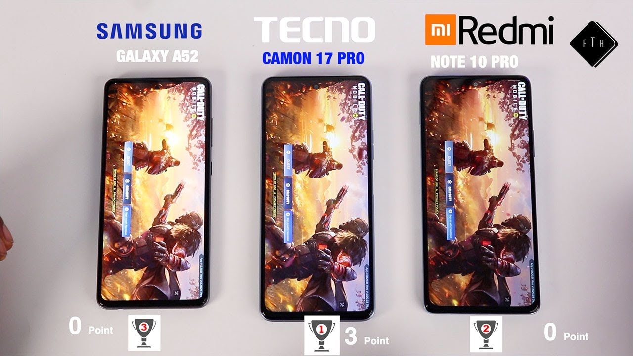 Tecno Camon 17 Pro vs Redmi Note 10 Pro vs Samsung Galaxy A52 Speed test: The Result is Shocking!