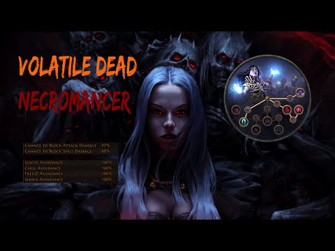 Path of Exile 3.14 Volatile Dead/Detonate Dead Necromancer! LL, ES, SS, No SMS