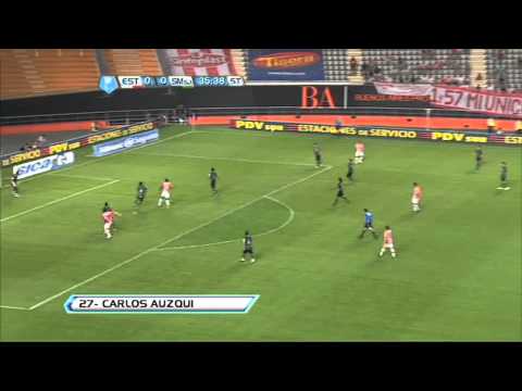 Gol de Auzqui. Estudiantes 1 - San Martín 0. Torneo Inicial 2012. Fecha 18. Fútbol Para Todos