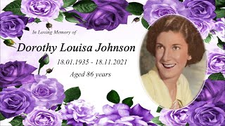 Memorial service for Dorothy Louisa Johnson
