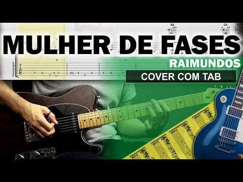 Mulher de Fases 🔷 Guitarra Cover Tab | Riff Original | Backing Track com Vocal 🎸 RAIMUNDOS