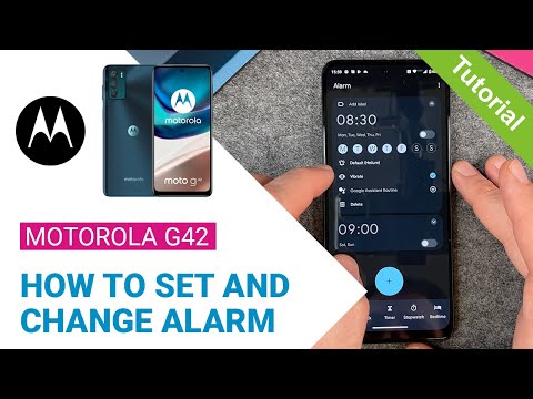 Motorola moto g42 - How to set the Alarm • 📱 • ⏰ • 🛌 • Tutorial