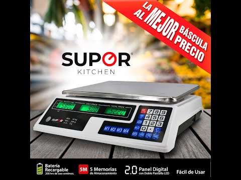 Báscula Comercial SUPOR® Características y funcionamiento.