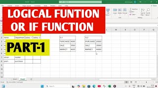 Download the video "Ms excel Logical or If function Part - 1"