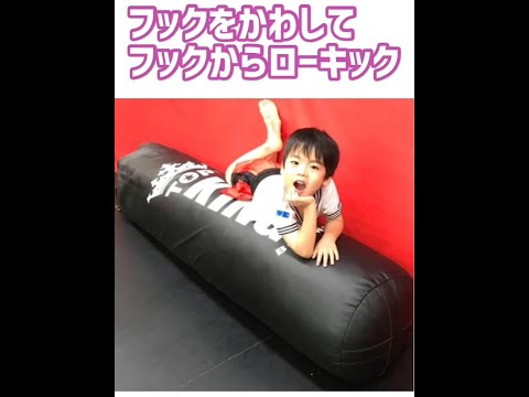 コンビネーション:防御からカウンターでフックを返してからのローキック♪