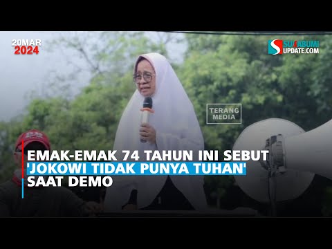 Emak-Emak sebut 'Jokowi Tidak Punya Tuhan' saat Demo