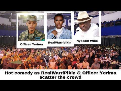 Hot Comedy as officer Yerima & RealWarriPikin scatter D crowd with laughter in a live performance