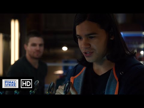 Cisco And Caitlin Visit The Arrow Cave Scene | Arrow 3x08