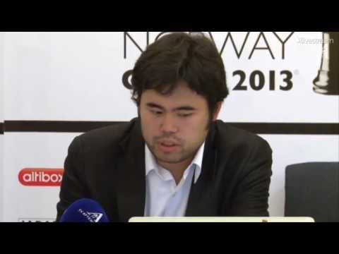 GM Hikaru Nakamura vs GM Teimour Radjabov Press Conference Norway Chess 2013