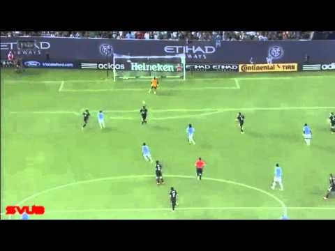 Pirlo perfect pass to Villa