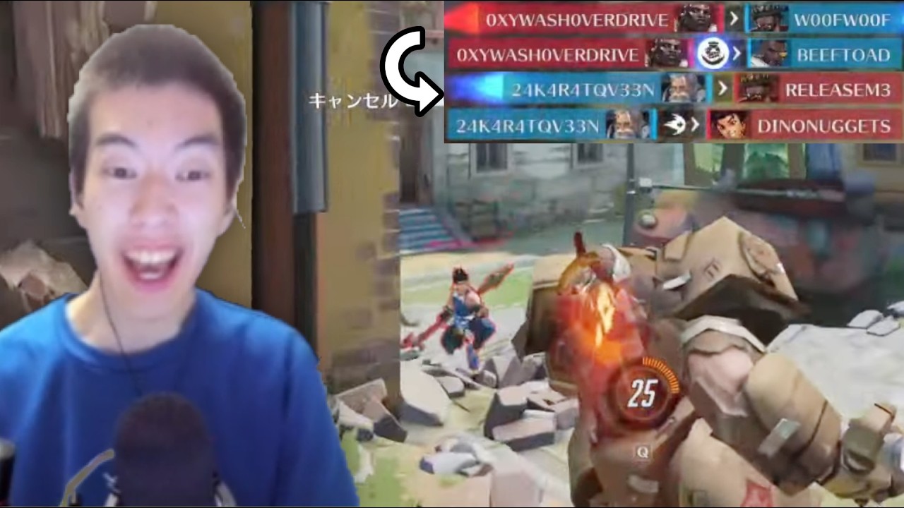 【OW2】味方がやられた時ただ退くだけでなく、トレードを狙いに行った方がいい時もある【最高76位タンク】