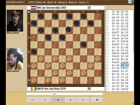 Joel Atse-Jan Groenendijk 0-2.Draughts
