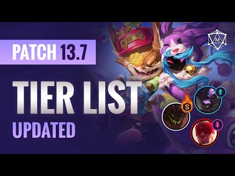 UPDATED Patch 13.7 TIER LIST for Season 13 LoL