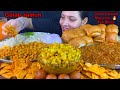 Eating Spicy🔥 Soupy Macaroni, Chole Basmati Rice, Pav Bhaji, Gulabjamun | Indian Food Mukbang Show