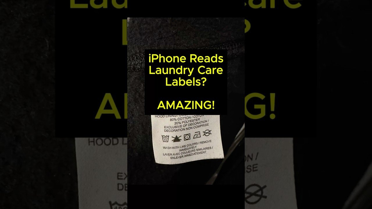 How To Read Clothing Care Instruction Labels With iPhone | Senior Tech Tech Tip #114