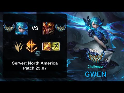 Gwen Jungle vs Jarvan IV - NA Challenger - Patch 25.07