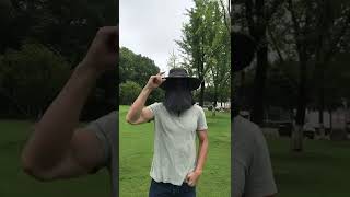 10cm Wide Brim Sun Hat with Detachable Neck Flap and Face Cover