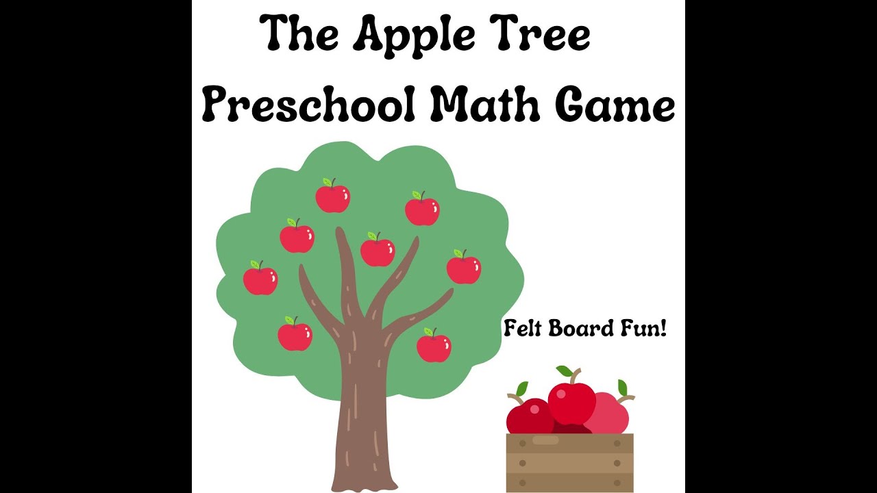 Apple Tree Math: Preschool Learning Game: Kindergarten Math Game: Felt Board Game