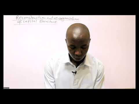 RECONSTRUCTION AND RE-ORGANIZATION OF CAPITAL STRUCTURE.