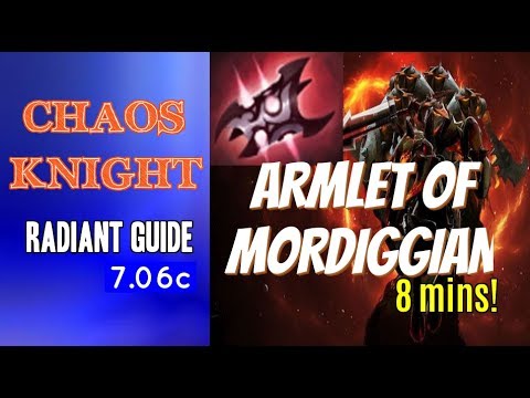 Dota 2 How to Jungle 7.06c - Chaos Knight 8 mins Armlet of Mordiggian - Radiant Guide