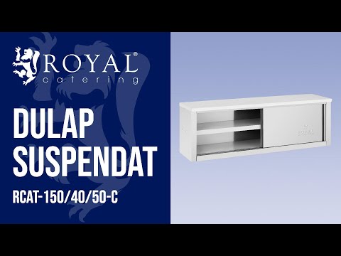 video - Dulap suspendat - 1.500 x 400 x 500 mm - 75} capacitate de încărcare kg pe compartiment - Royal Catering