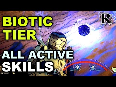 Mass Effect Andromeda - All Active Skills Biotic Tier Showcase