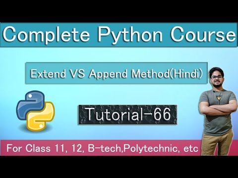 Difference Between Append And Extend Method Of Python List Python Tutorial In Hindi66