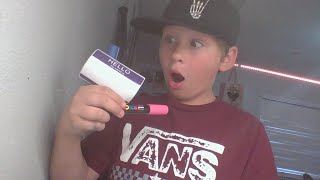 just got hello my name is stickers