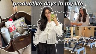 productive 72hr vlog 🍵 6AM productive days in my life, tech internship & healthy habits