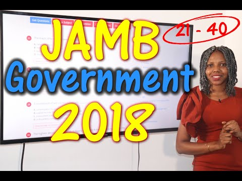 JAMB CBT Government 2018 Past Questions 21 - 40