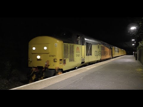 Colas 37421 awakening Redditch at 3am on a Network Rail Test Train - 01/04/17