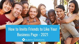 How To Invite Facebook Friends To Your Facebook Business Page 2021