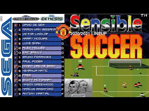 Sensible Soccer Genesis/Mega Drive Man Utd 2020/2021 Lineup - C&M Playthrough