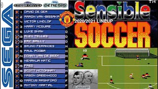 Sensible Soccer Genesis/Mega Drive Man Utd 2020/2021 Lineup - C&M Playthrough