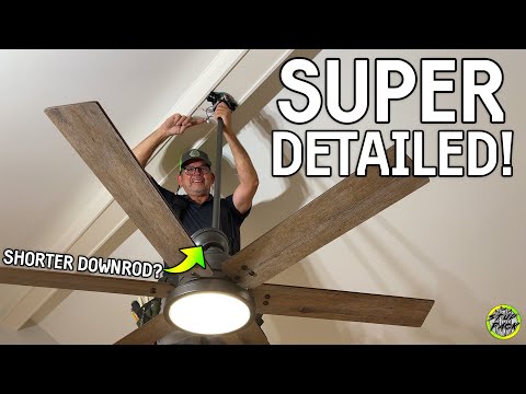 YouTube video about Easy Steps to Properly Install a Ceiling Fan's Downrod