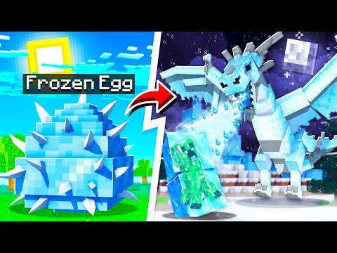 HATCHING AN ICE DRAGON IN MINECRAFT! (powerful)